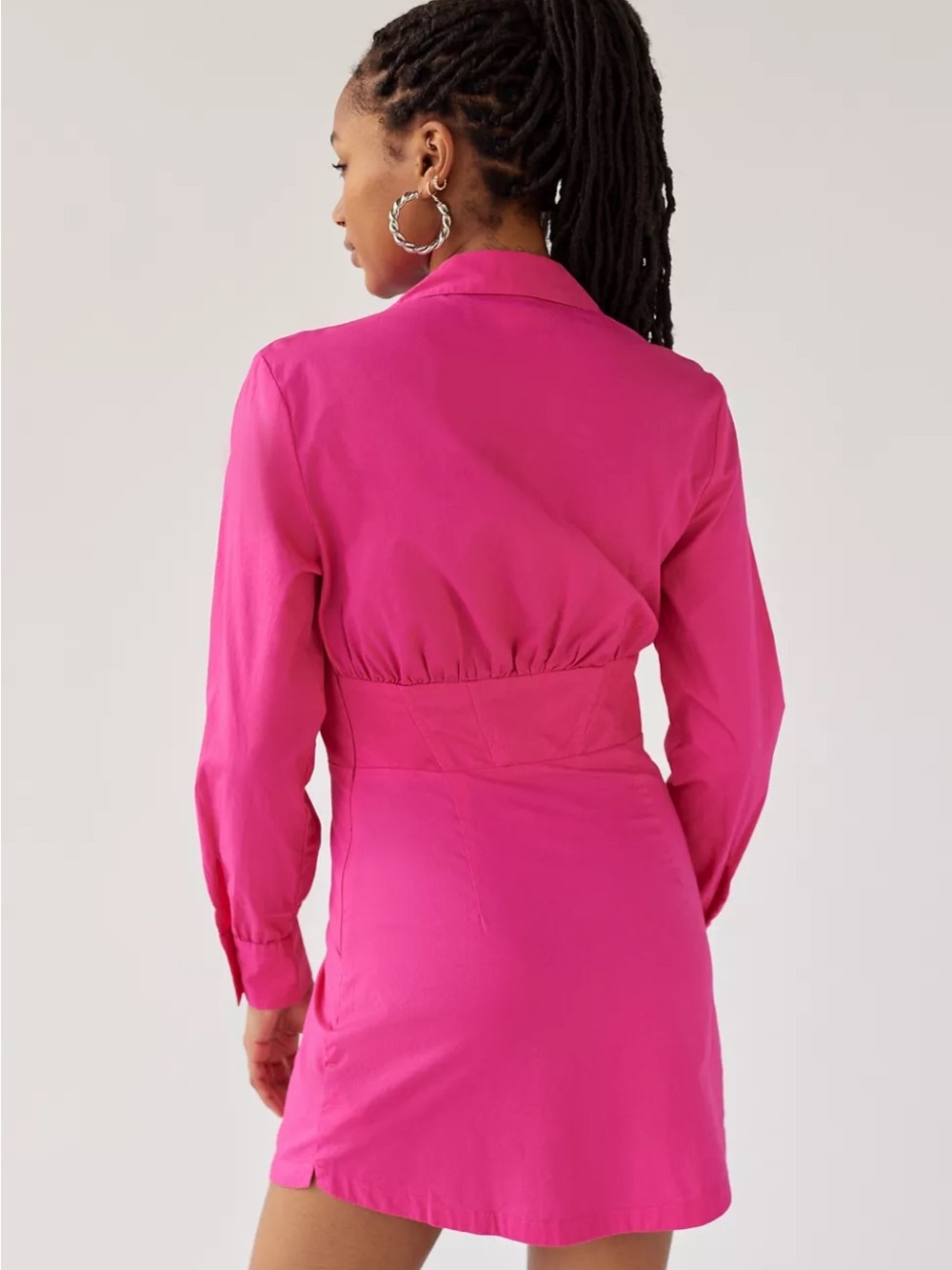 Urban Outfitters Hot Pink Collared Top - Picture 2 of 5